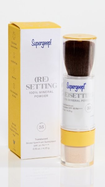 SUPERGOOP RE SETTING 100 MINERAL POWDER SPF 35 TRANSLUCENT