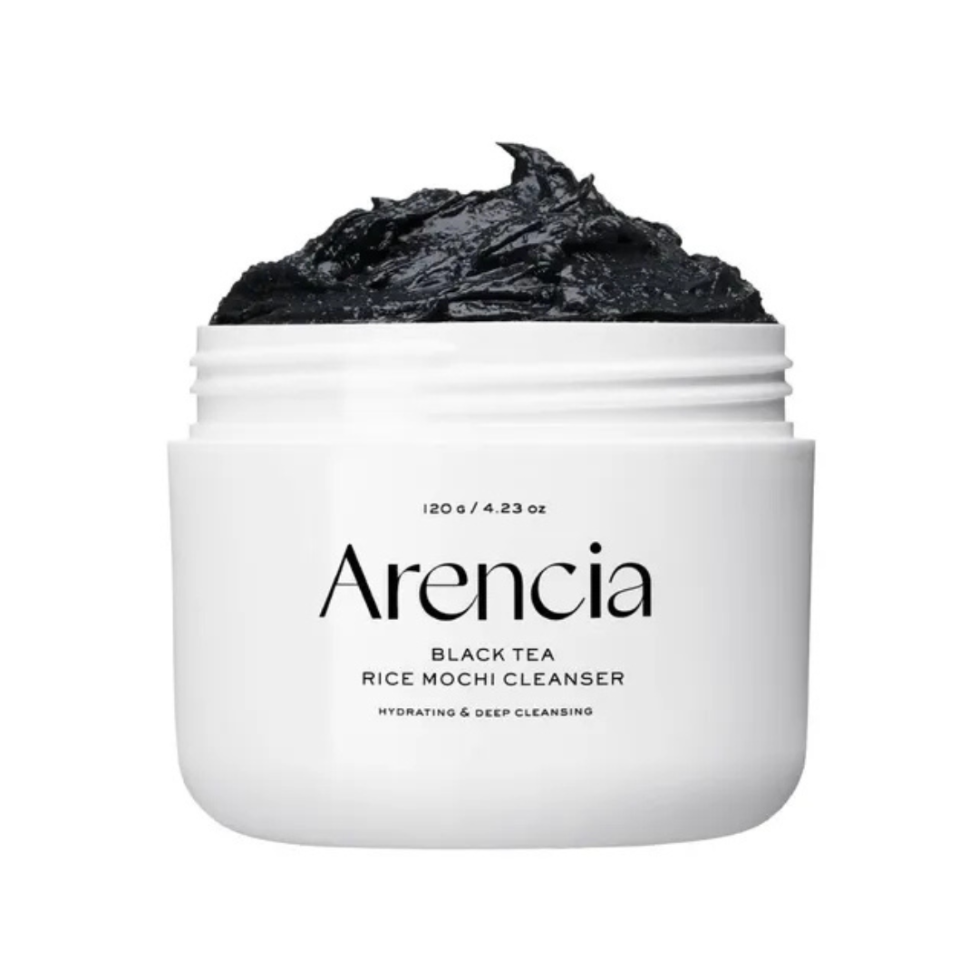 02-1-168 Arencia Limpiador Facial Black Tea Rice Mochi Cleanser 120g - Imagen 1