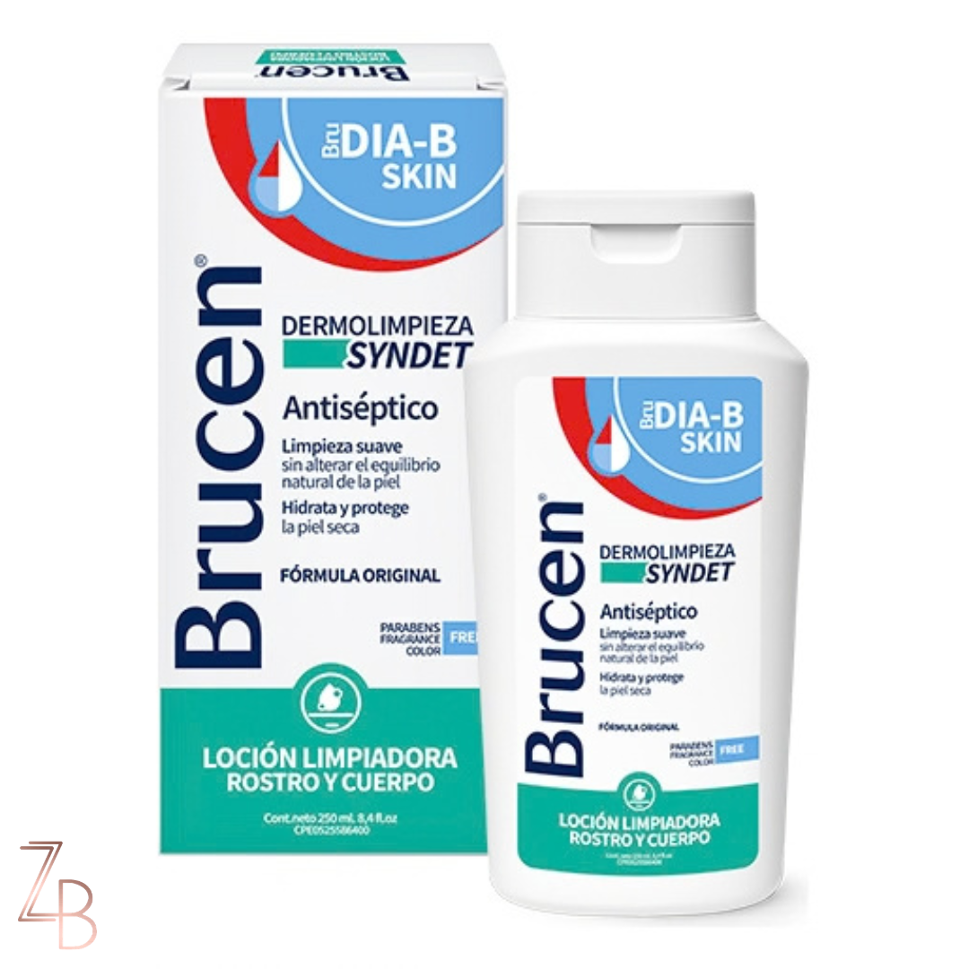 02-1-364 Brucen Syndet Limpiador Antiséptico Cara y Cuerpo 250ml - Imagen 1