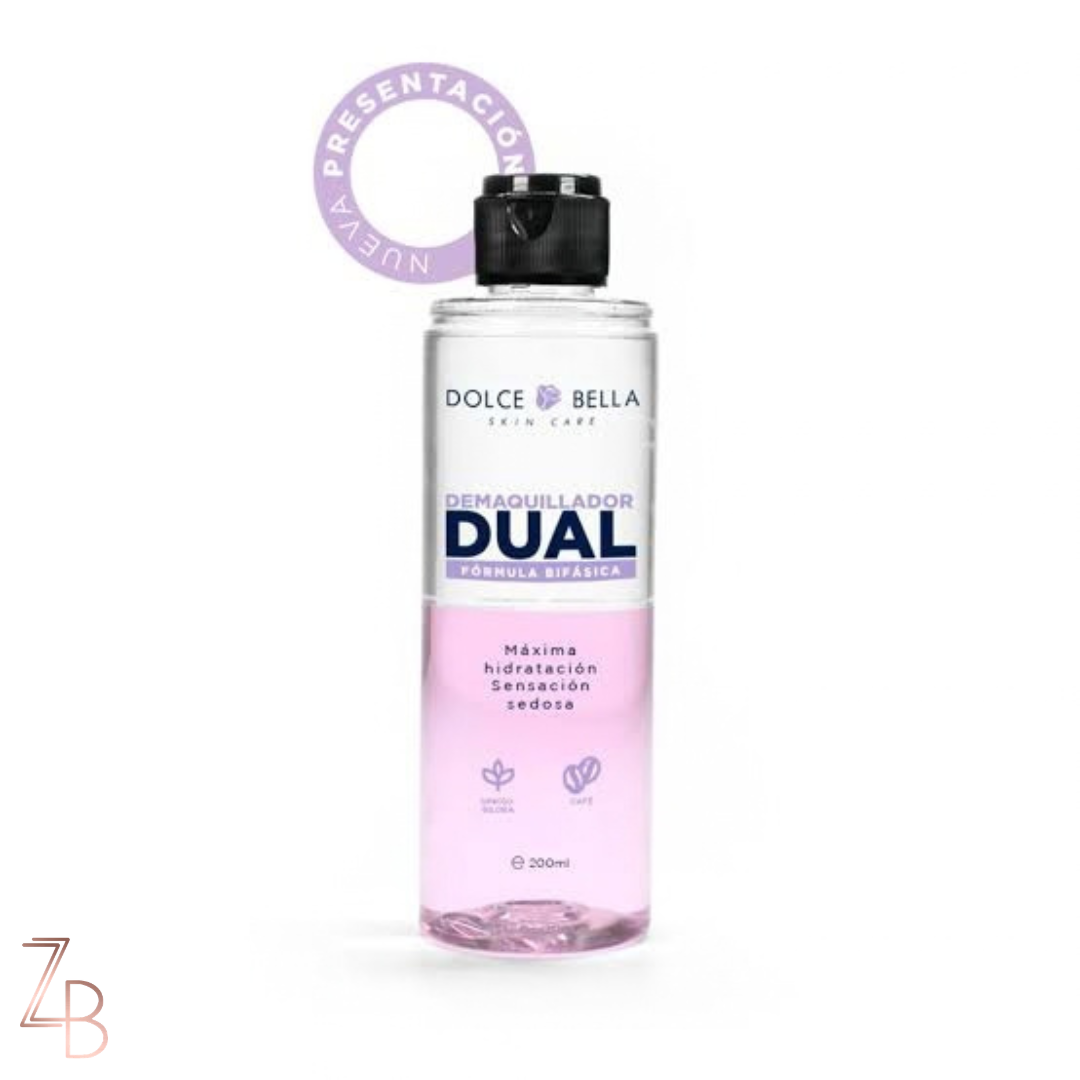 02-1-375 DOLCE BELLA Desmaquillador Dual de Dolce Bella en su presentación de 200ml - Imagen 1