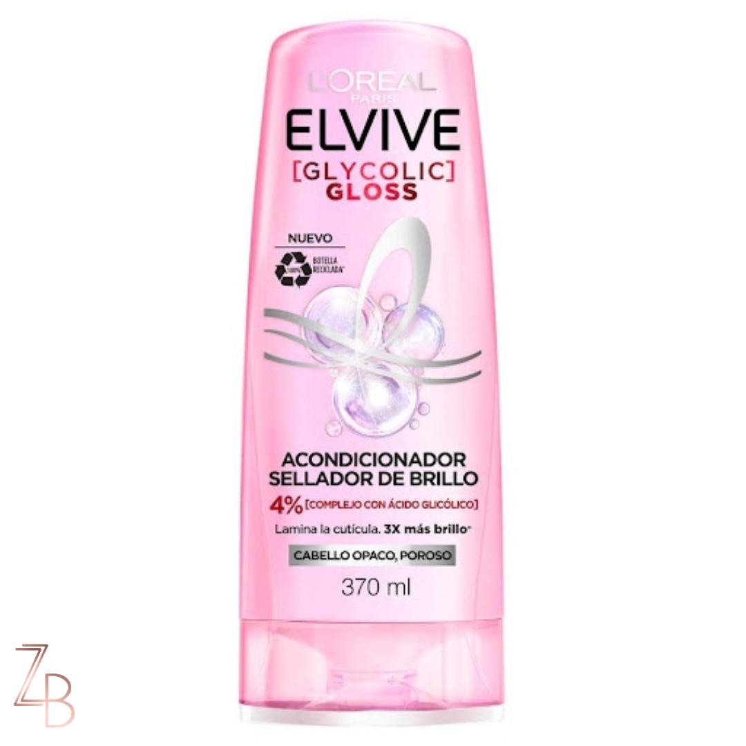 02-3-317 L’ORÉAL Acondicionador Elvive Glycolic Gloss 370ml - Imagen 1